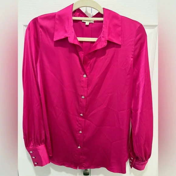 Laura Satin Rhinestone Blouse - Picture 7 of 7